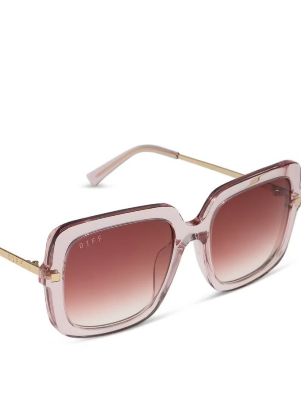 Diff Eyewear Sandra Sunglasses- Light Pink Crystsl/Dusk Gradient